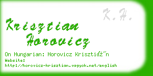 krisztian horovicz business card